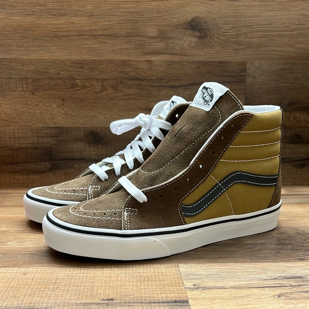 Vans SK8 Brown and Tan High-Top Sneakers